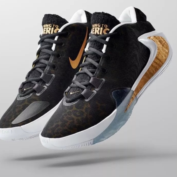 Nike Zoom Freak Coming to America Basketball Shoes Black Gold